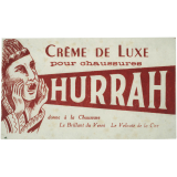 Buvard publicitaire. Crème de luxe pour chaussures Hurrah.