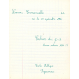 Cahier du jour