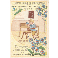 Cartes réclame. Le Malt Composé. L'écolier et les mois. 
