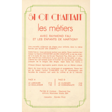 Si on chantait... 1. Les métiers