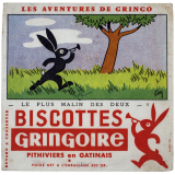 Buvard publicitaire. Biscottes Gringoire. Le plus malin des deux - n°1. 