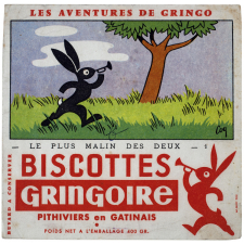 Buvard publicitaire. Biscottes Gringoire. Le plus malin des deux - n°1. 