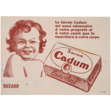 Buvard publicitaire. Savon Cadum lanoliné.