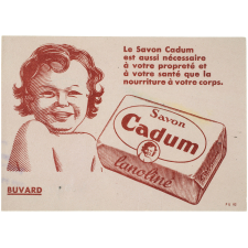 Buvard publicitaire. Savon Cadum lanoliné.