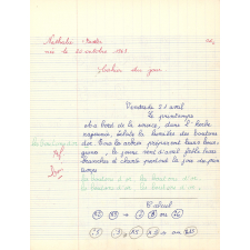 Cahier du jour