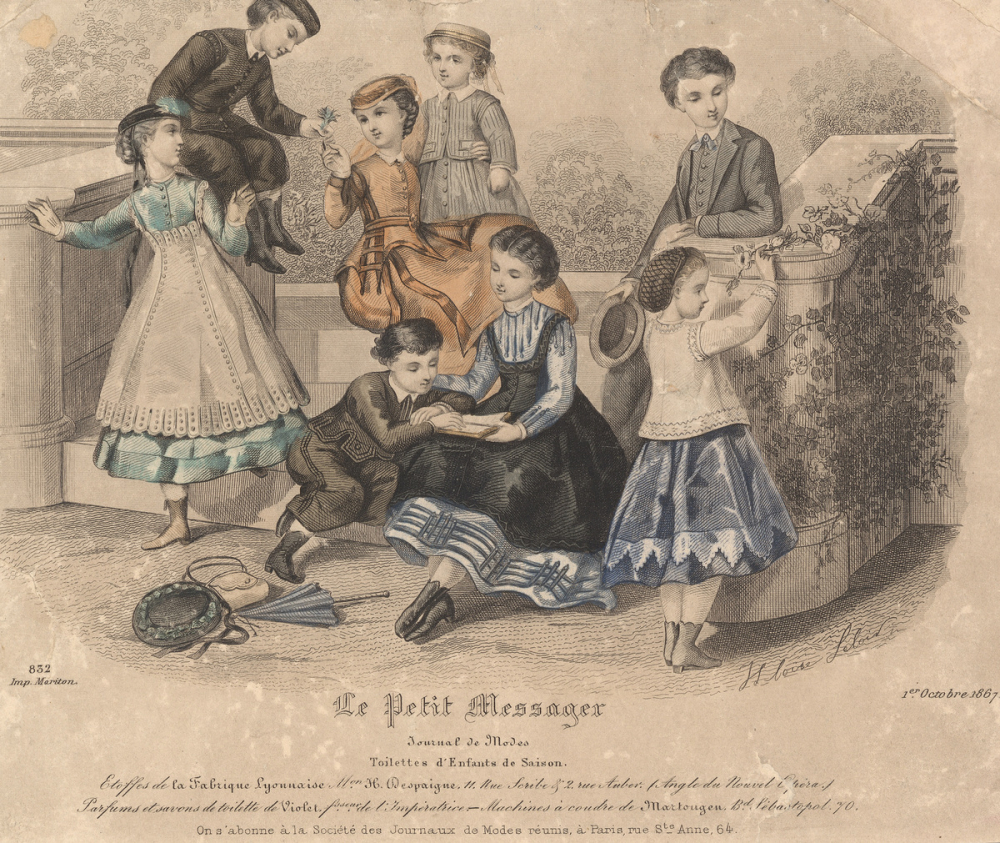 Costumes. Modèles de vêtements d'enfants. 