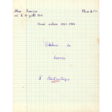Cahier de devoirs d'arithmétique
