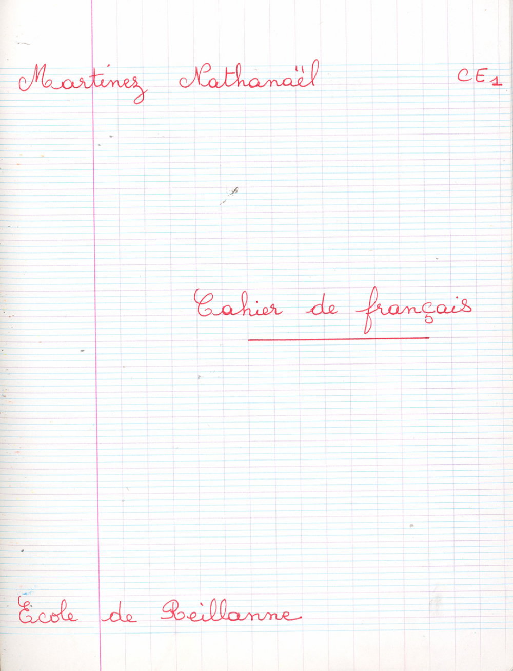 Cahier de français