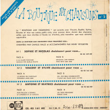 La boutique aux chansons. N°2. Vincent et Sylvie choisissent pour vous... .