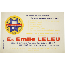 Buvard publicitaire. Ets Emile Leleu.