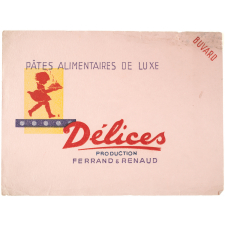 Buvard publicitaire. Pâtes alimentaires de luxe Délices.