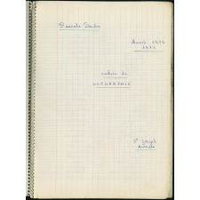 Cahier de géographie