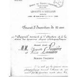 Brevet d'invention de 15 ans pour appareil servant à l'obtention et à la vision des épreuves chrono-photographiques : mémoire descriptif