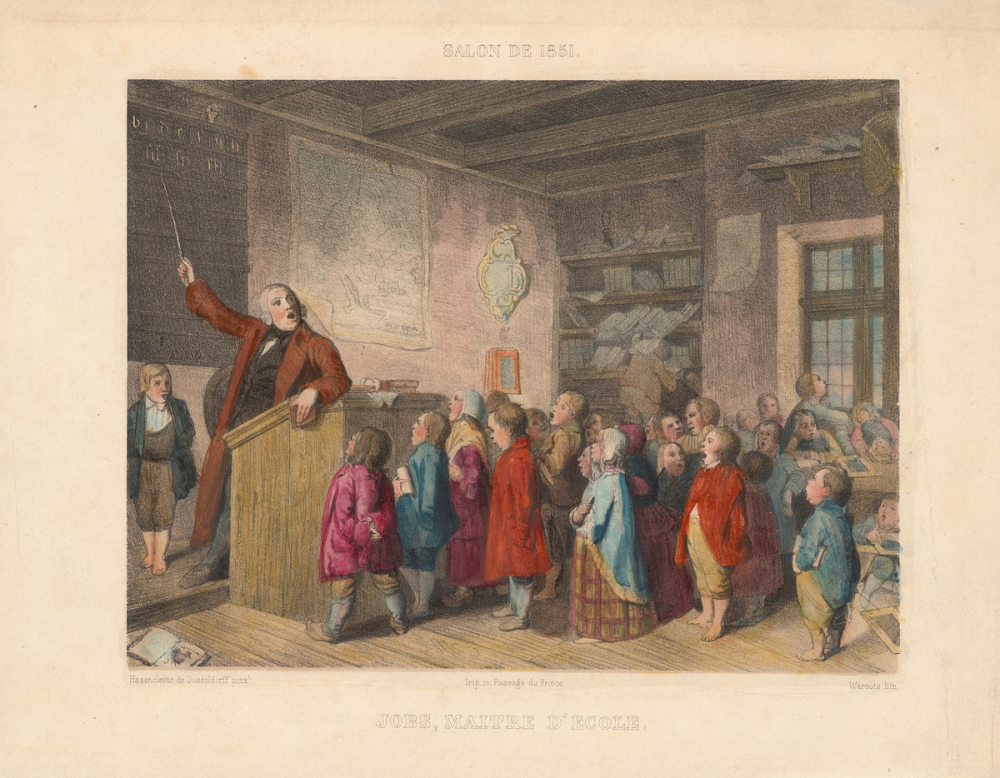 Jobs, maître d'école.