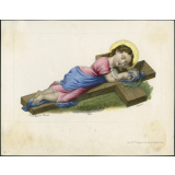 Images religieuses. L'enfant Jésus et la croix. 