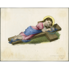 Images religieuses. L'enfant Jésus et la croix. 