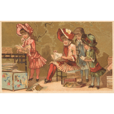 Scène enfantine. Les petites filles lisent.