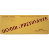 Buvard publicitaire. Compagnie Générale d'Assurances.