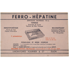 Buvard publicitaire. Ferro-Hépatine.