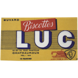 Buvard publicitaire. Biscottes Luc.