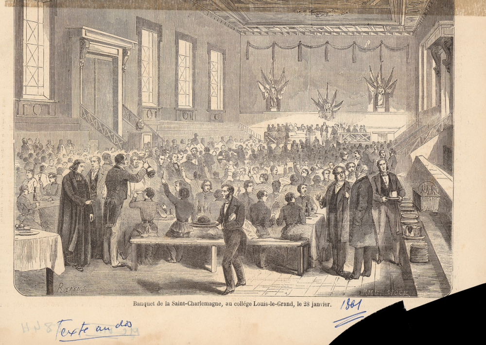 Banquet de la Saint–Charlemagne, au collège Louis–le–Grand, le 28 janvier