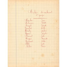 Cahier de roulement
