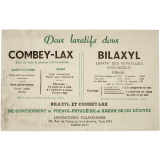 Buvard publicitaire. Combey-lax et Bilaxyl. Deux laxatifs doux. 
