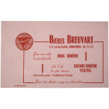 Buvard publicitaire. Bières Breuvart.