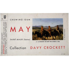 Buvard publicitaire. Davy Crockett. Chewing-Gum May.