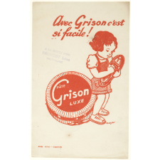 Buvard publicitaire. Pâte Grison Luxe.