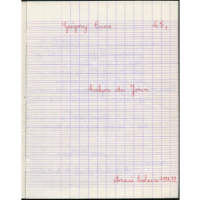Cahier du jour