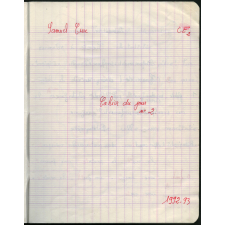Cahier du jour