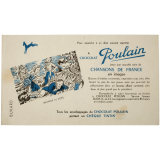 Buvard publicitaire. Chocolat Poulain. Meunier tu dors.