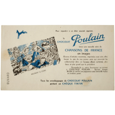 Buvard publicitaire. Chocolat Poulain. Meunier tu dors.