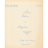 Cahier d'algèbre