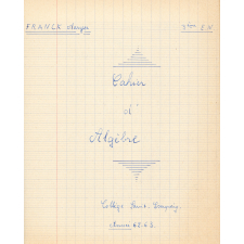 Cahier d'algèbre