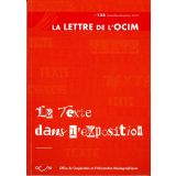 Le texte dans l'exposition