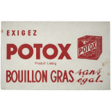 Buvard publicitaire. Potox. Bouillon gras sans égal.