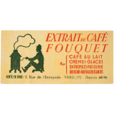 Buvard publicitaire. Extrait de café Fouquet.