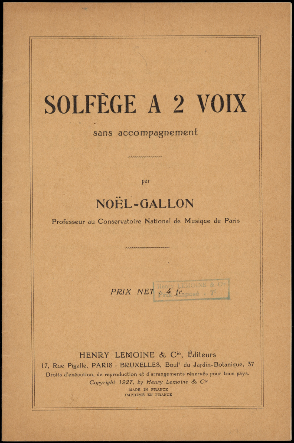 Solfège à 2 voix : sans accompagnement