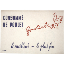 Buvard publicitaire. Consommé de poulet Liebig.