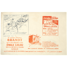 Buvard publicitaire. Emile Leleu. Ne jouez pas sur la chaussée.