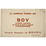 Buvard publicitaire. La meilleure cuisine par BOV.