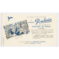 Buvard publicitaire. Chocolat Poulain. Meunier tu dors.