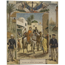 Un Caïd et son contrôleur en inspection - Les colonies françaises n°18.