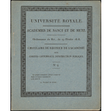 Université royale. Académies de Nancy et de Metz. Ordonnance du Roi, du 29 Février 1816. Circulaire du Recteur de l'Académie aux Comités cantonnaux d'Instruction publique. N°4.