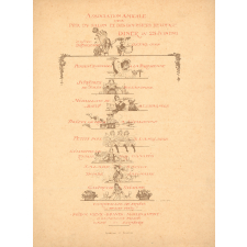 Association Amicale des prix du salon et des boursiers de voyages. Dîner du 25 juin 1901. Menu.