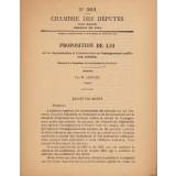 Proposition de loi sur la réorganisation et l'amélioration de l'enseignement public aux colonies.