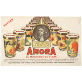 Buvard publicitaire. Amora. Verres décorés La Fontaine.