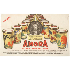 Buvard publicitaire. Amora. Verres décorés La Fontaine.